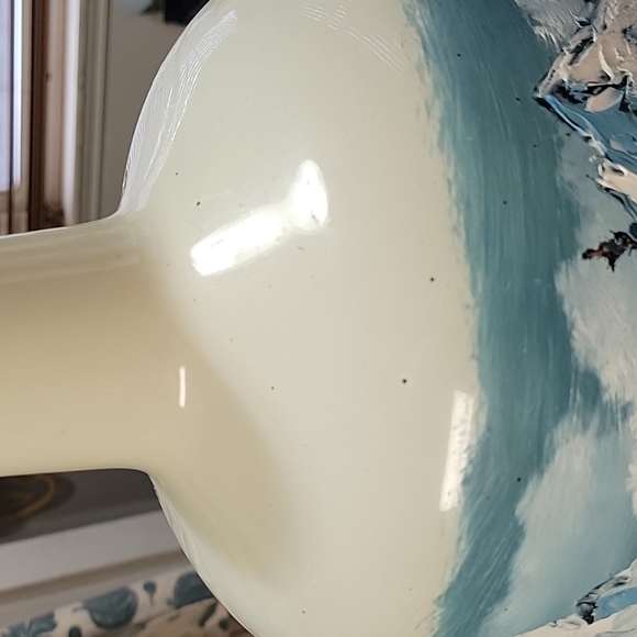 Vase,Large Glass,Landscape painted,Wyoming/ Montana,EUC - Picture 3 of 10